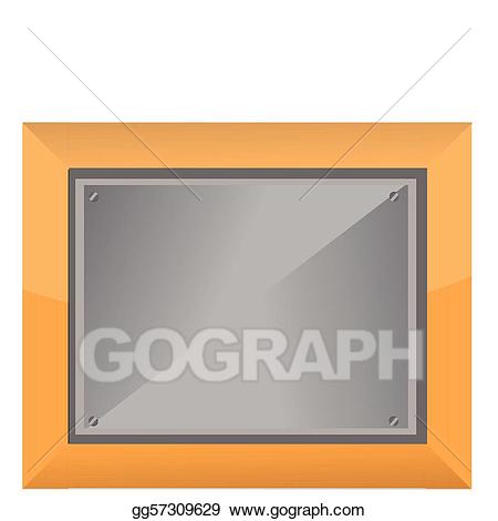 Vector illustration . Plaque clipart silver plate