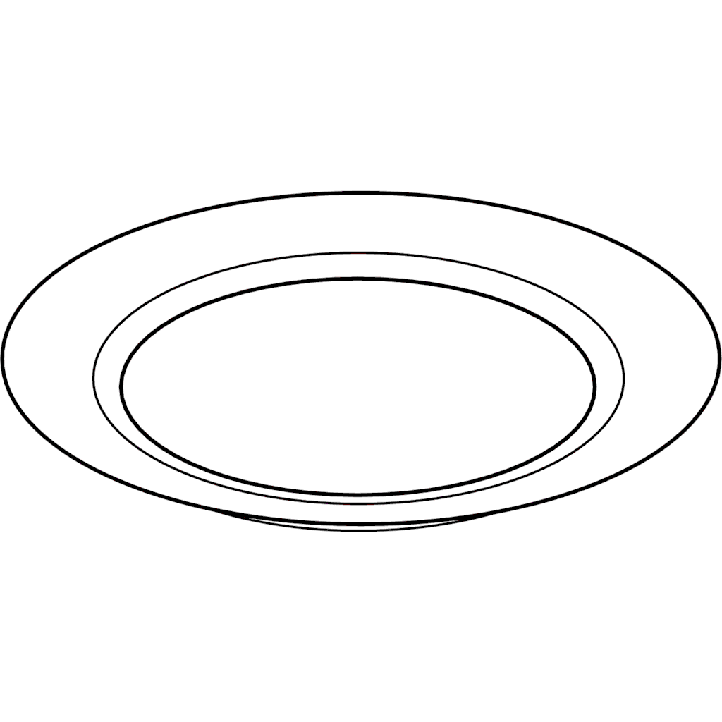 plate clipart black and white