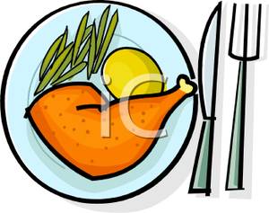 plate clipart chicken vegetable