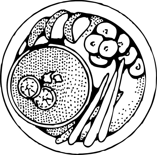 Of food clip art. Plate clipart line drawing