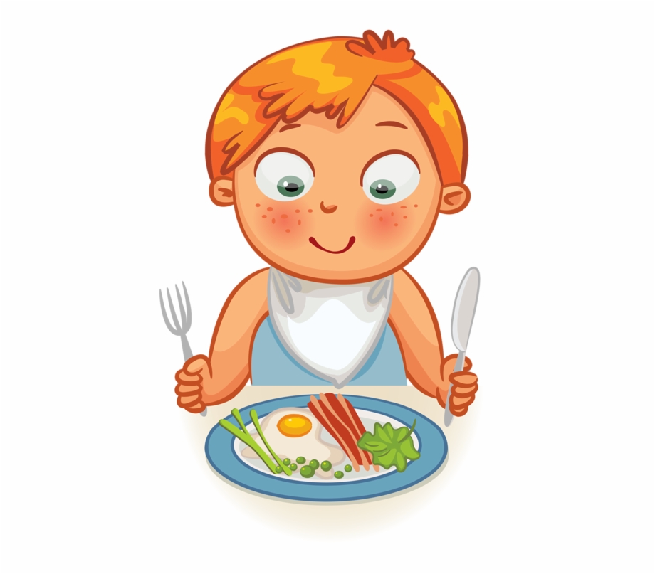 Plate clipart meal time. Dinner eating kid eat