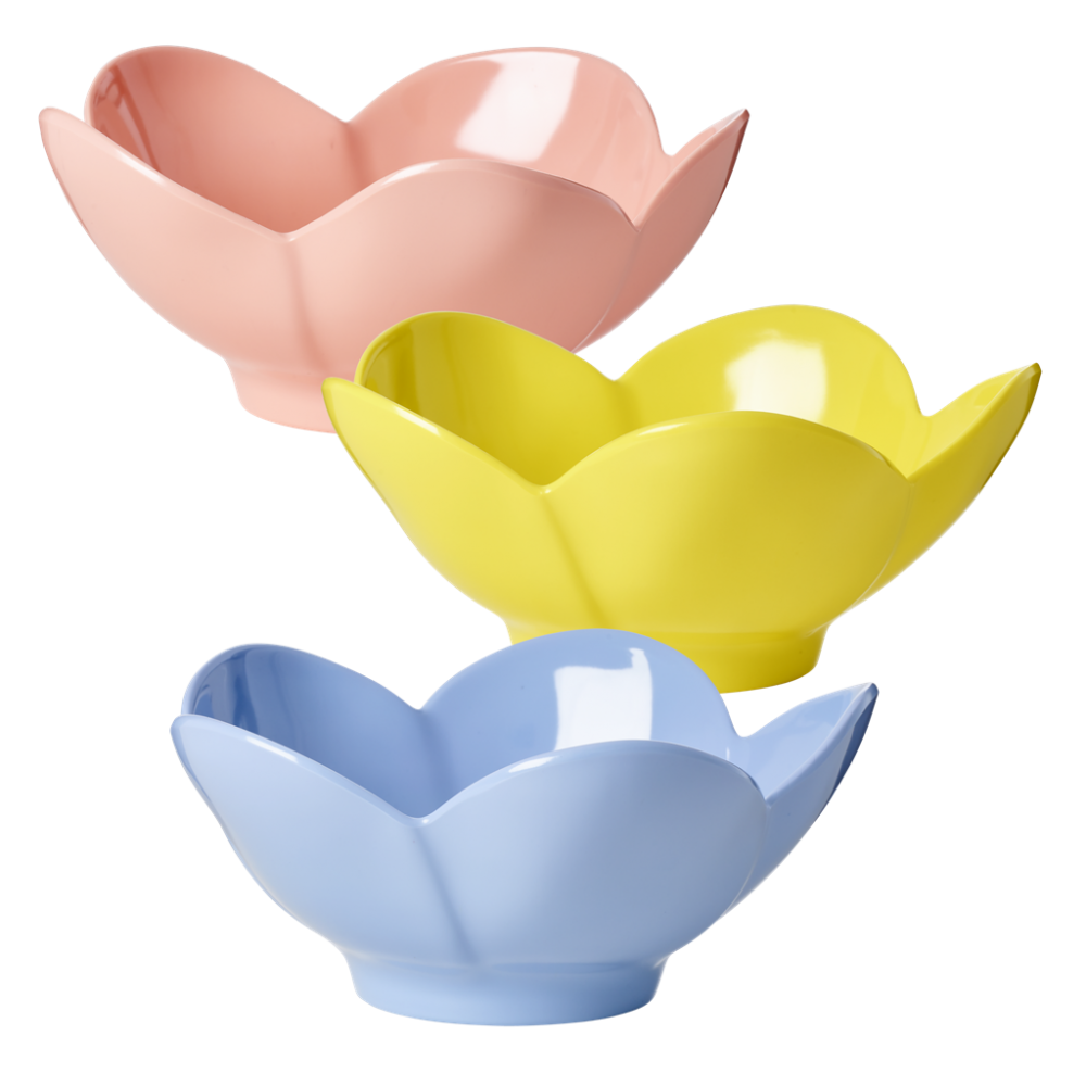 Flower shaped bowls in. Plate clipart melamine