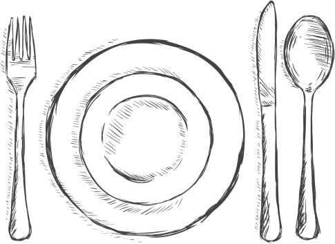 plate clipart sliverware