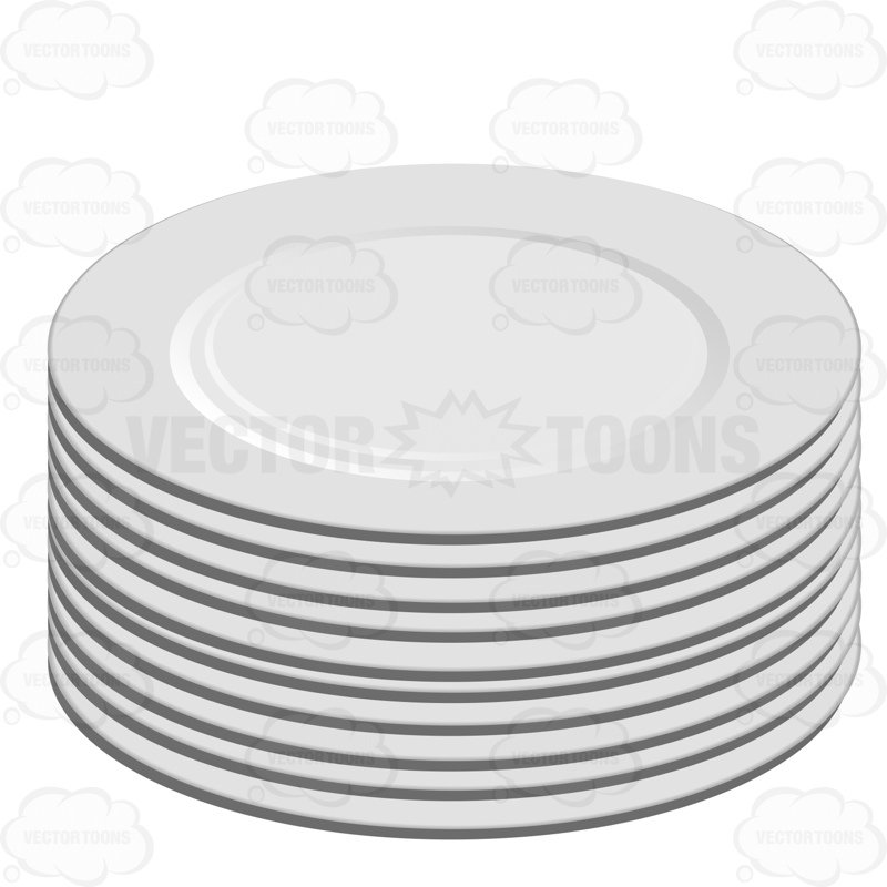 plate clipart stacked plate