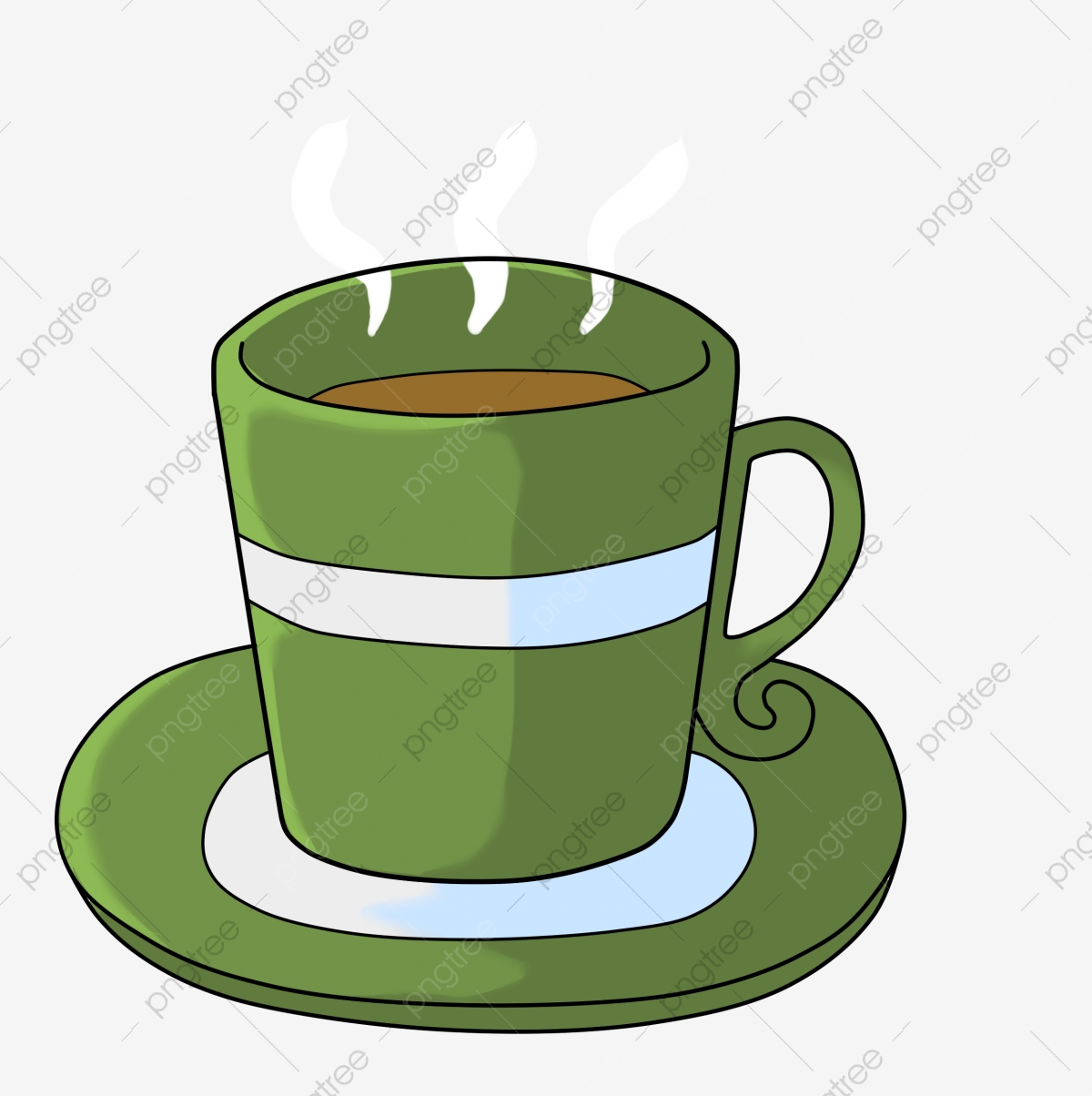 Cup green teacup coffee. Plate clipart tea plate