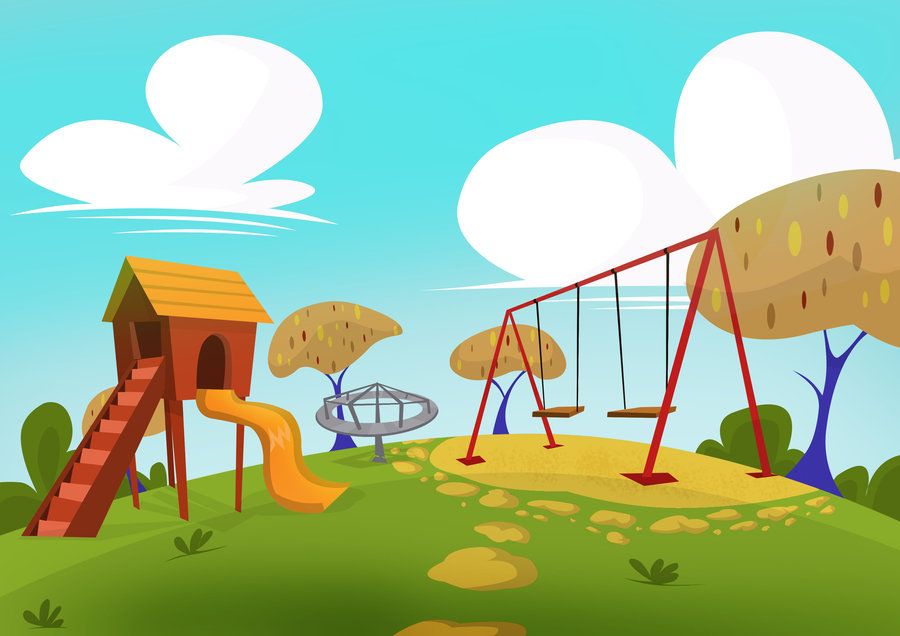 Playground clipart background. Cartoon park backdrop 