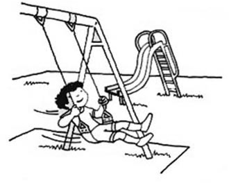 Clip art sketchloring page. Playground clipart drawing