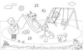 playground clipart outline