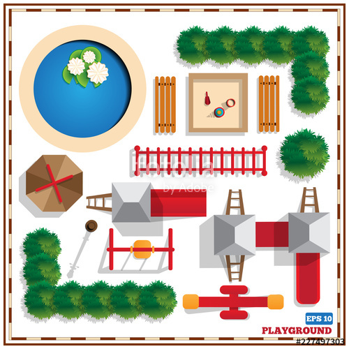 A set of elements. Playground clipart vector