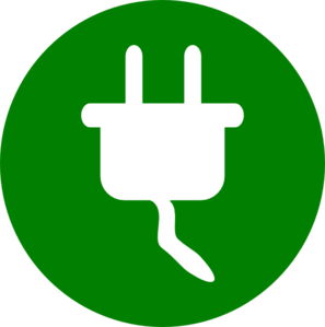 Green clip art at. Plug clipart