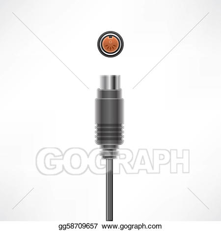 Plug clipart electronic tool. Vector art computer cable