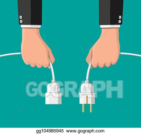Plug clipart unplugged. Vector illustration electrical outlet