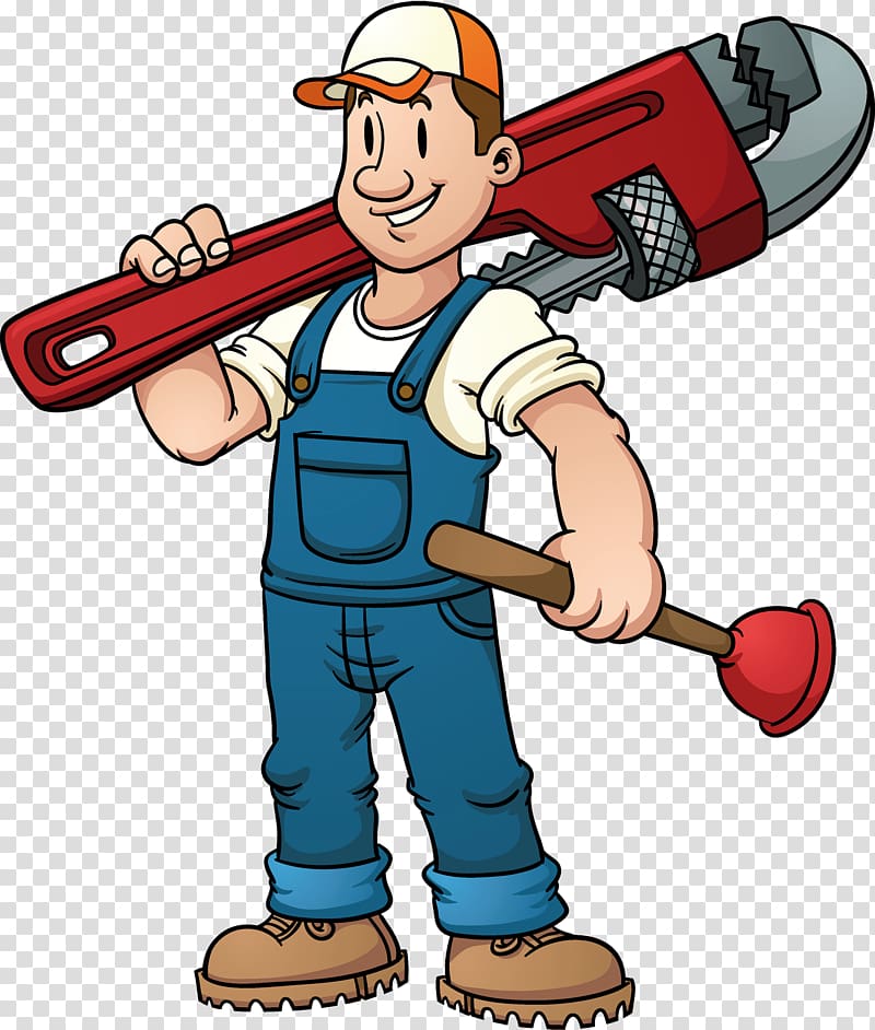 Service illustration plumbing maintenance. Plumber clipart general worker