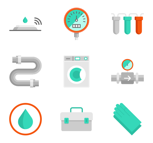 Bathroom icons free vector. Plumber clipart icon