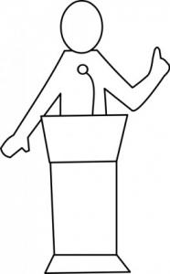 Podium clipart black and white. Free cliparts speaker download
