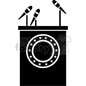 Royalty free . Podium clipart black and white