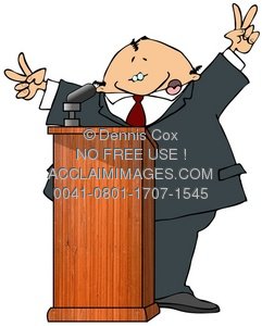 Podium clipart politician. Illustration at a 