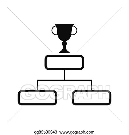 Vector art trophy cup. Podium clipart prize