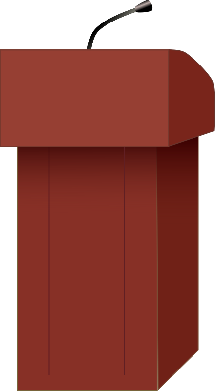 Podium clipart real. Speaker s medium image
