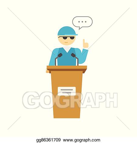 podium clipart speaker person
