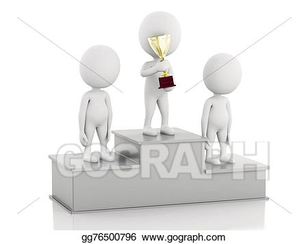 Podium clipart sport podium. Stock illustration d white