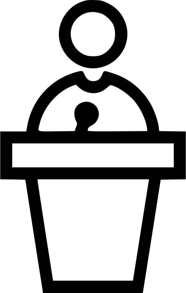 Podium clipart svg. Speaking on png icon