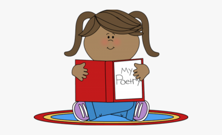 Poem clipart child reading. Kids poetry cliparts 