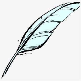 poem clipart colored feather pen