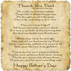 poem clipart fathers day