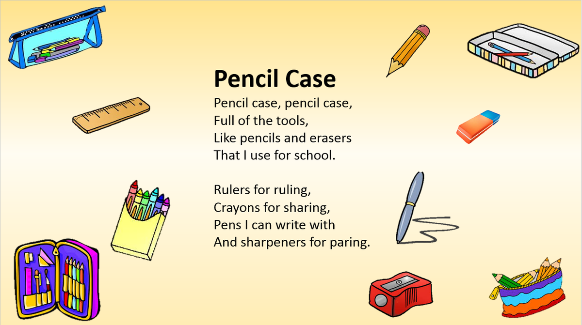 poem clipart pencil