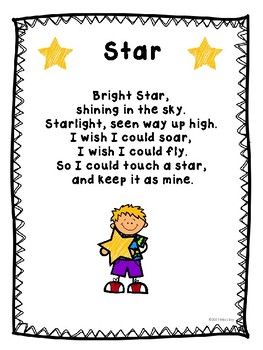 Poem clipart rhyming word. Star headstart poems about