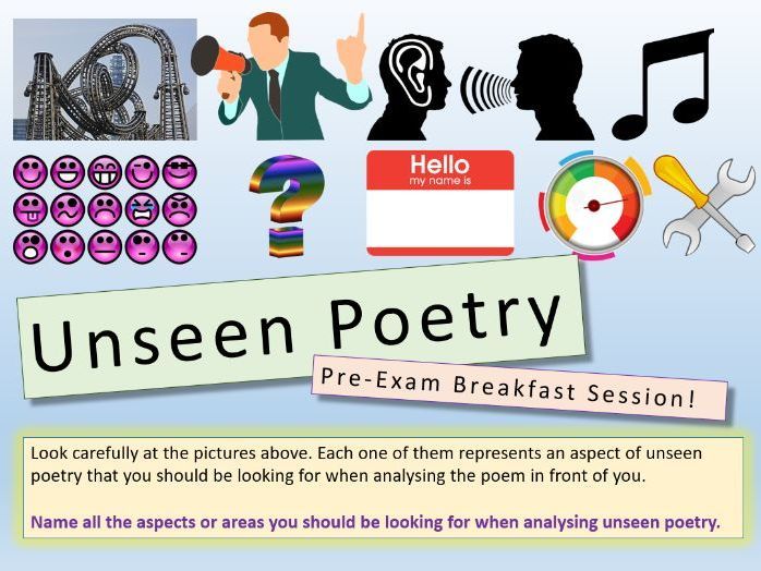 Unseen lessons secondary . Poetry clipart english literature