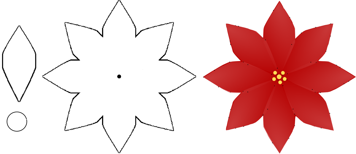 poinsettias clipart printable