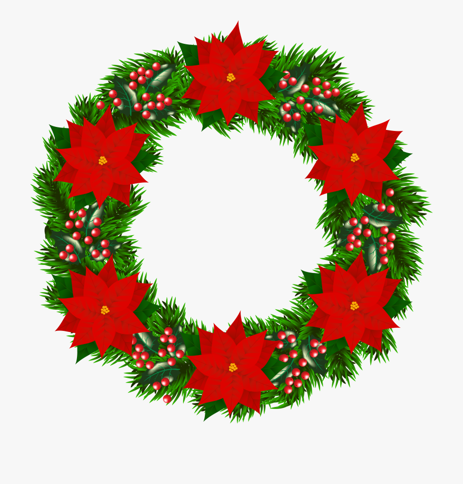 poinsettias clipart poinsettia wreath