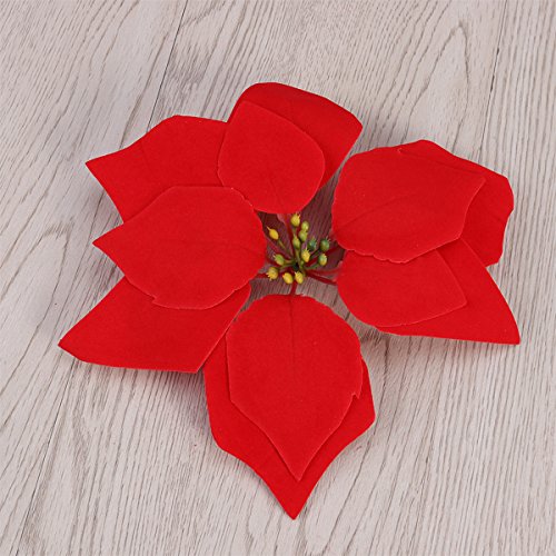 Poinsettias clipart yuletide. Vorcool pcs artificial poinsettia