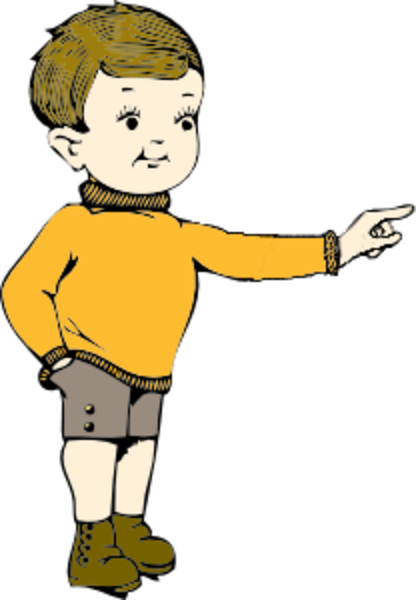  collection of child. Pointing clipart