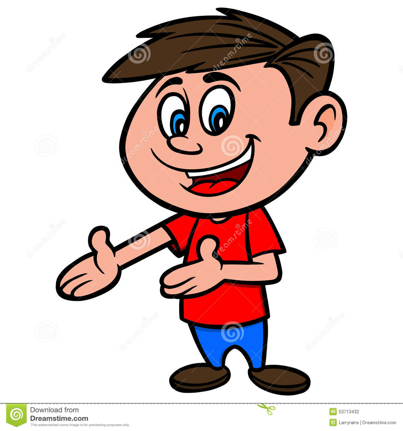 pointing clipart boy