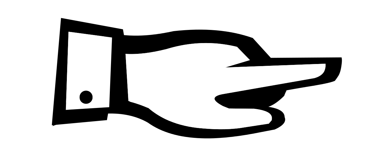 pointing clipart hand direction