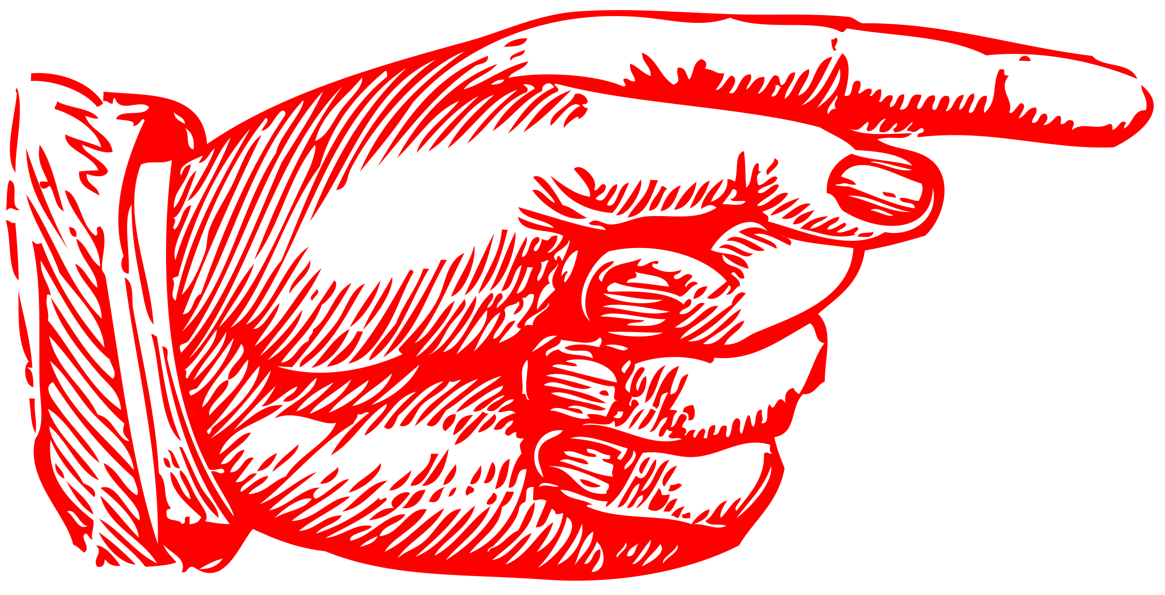 pointing clipart hand symbol