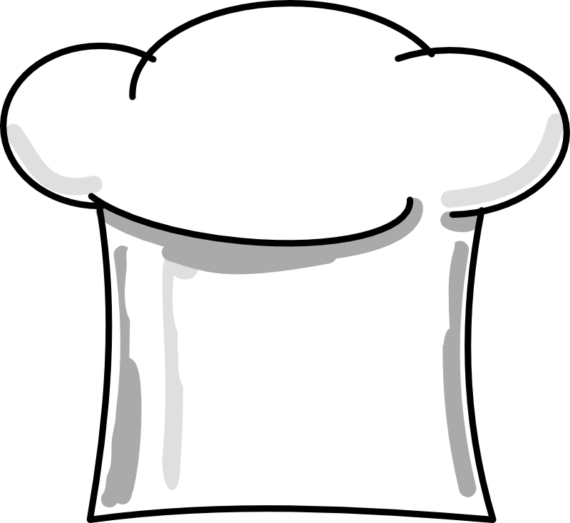 Cartoon chefs. Pointing clipart hat