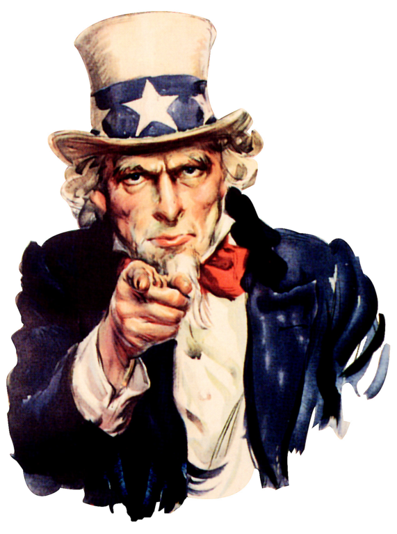 Uncle sam png transparent. Pointing clipart i want you