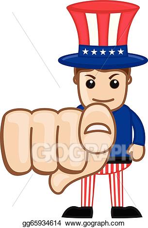 Pointing clipart i want you. Eps illustration we uncle