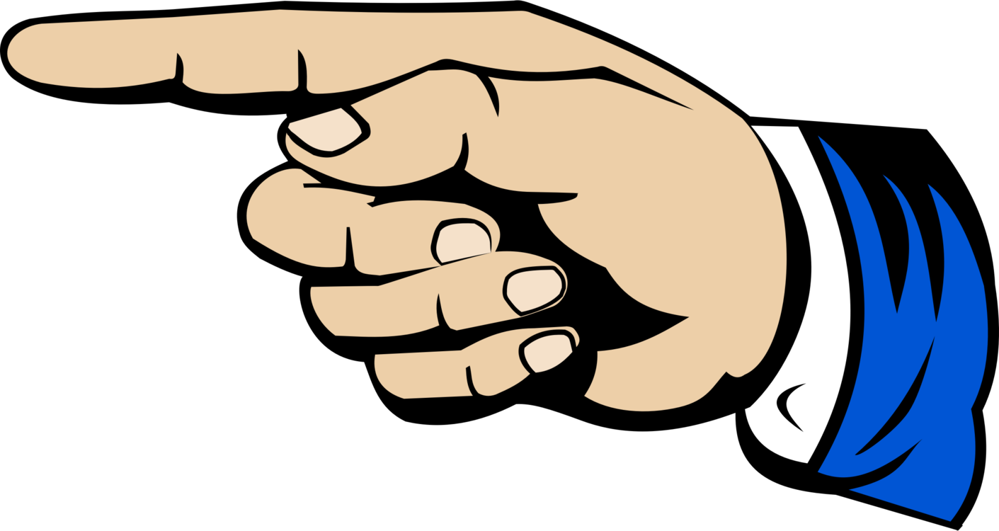 pointing clipart index finger