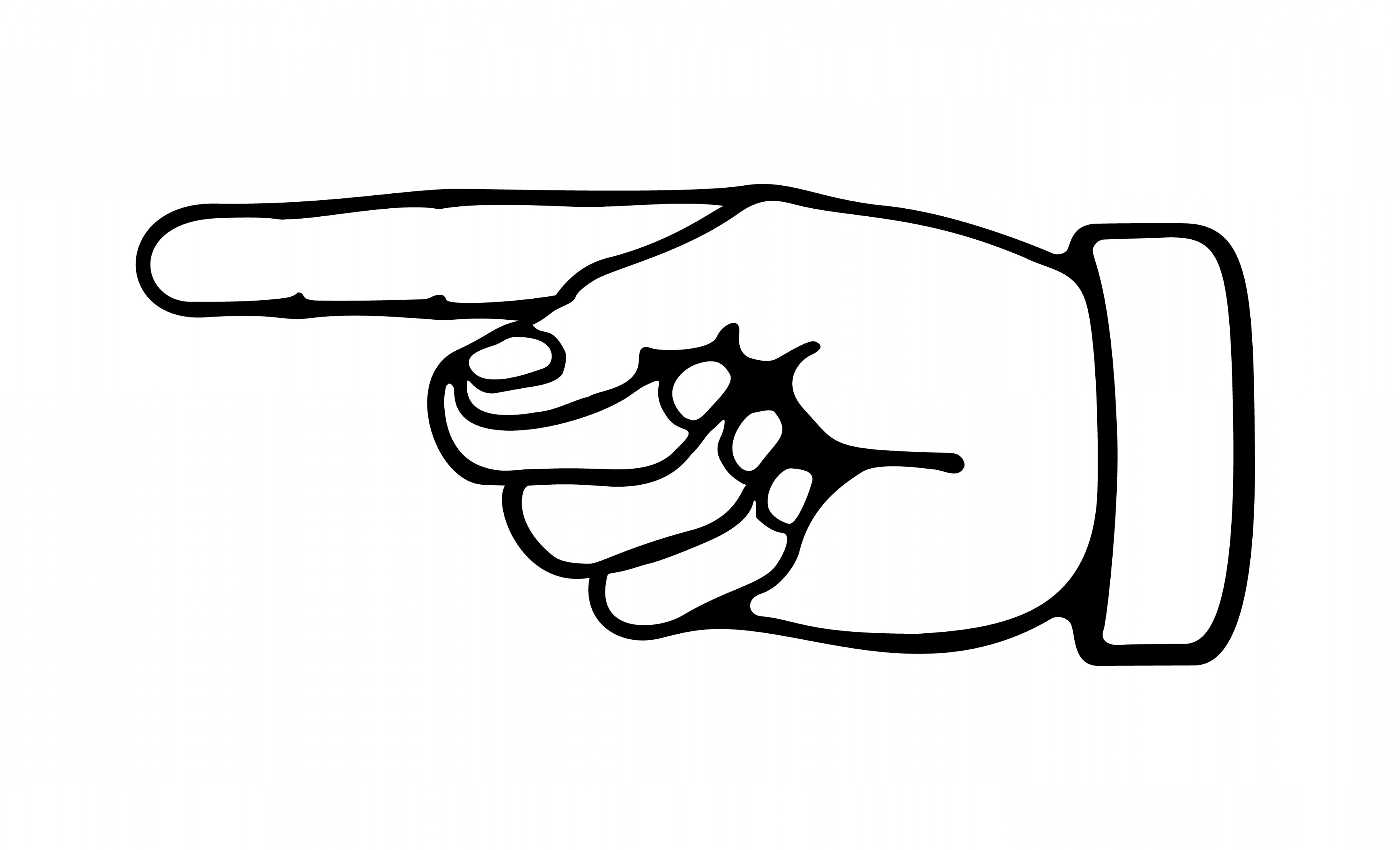 Finger Pointing Colouring Pages Hand Coloring Clipart Clipartbest ...