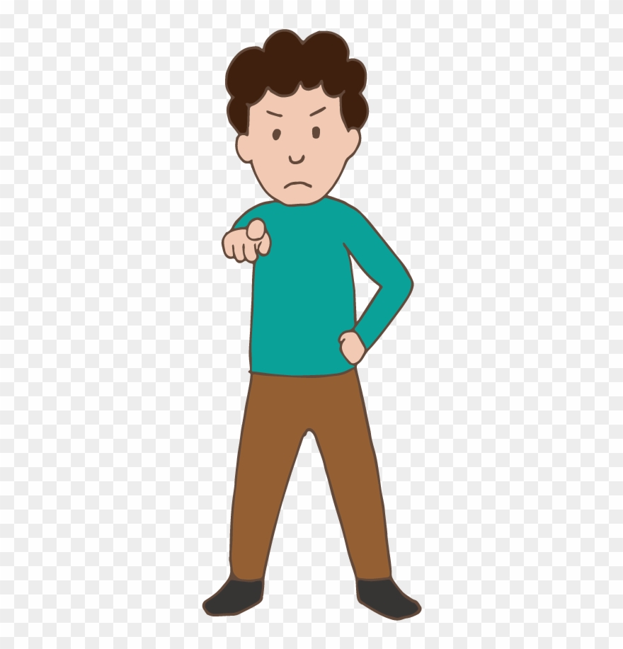 A man to illustration. Pointing clipart person