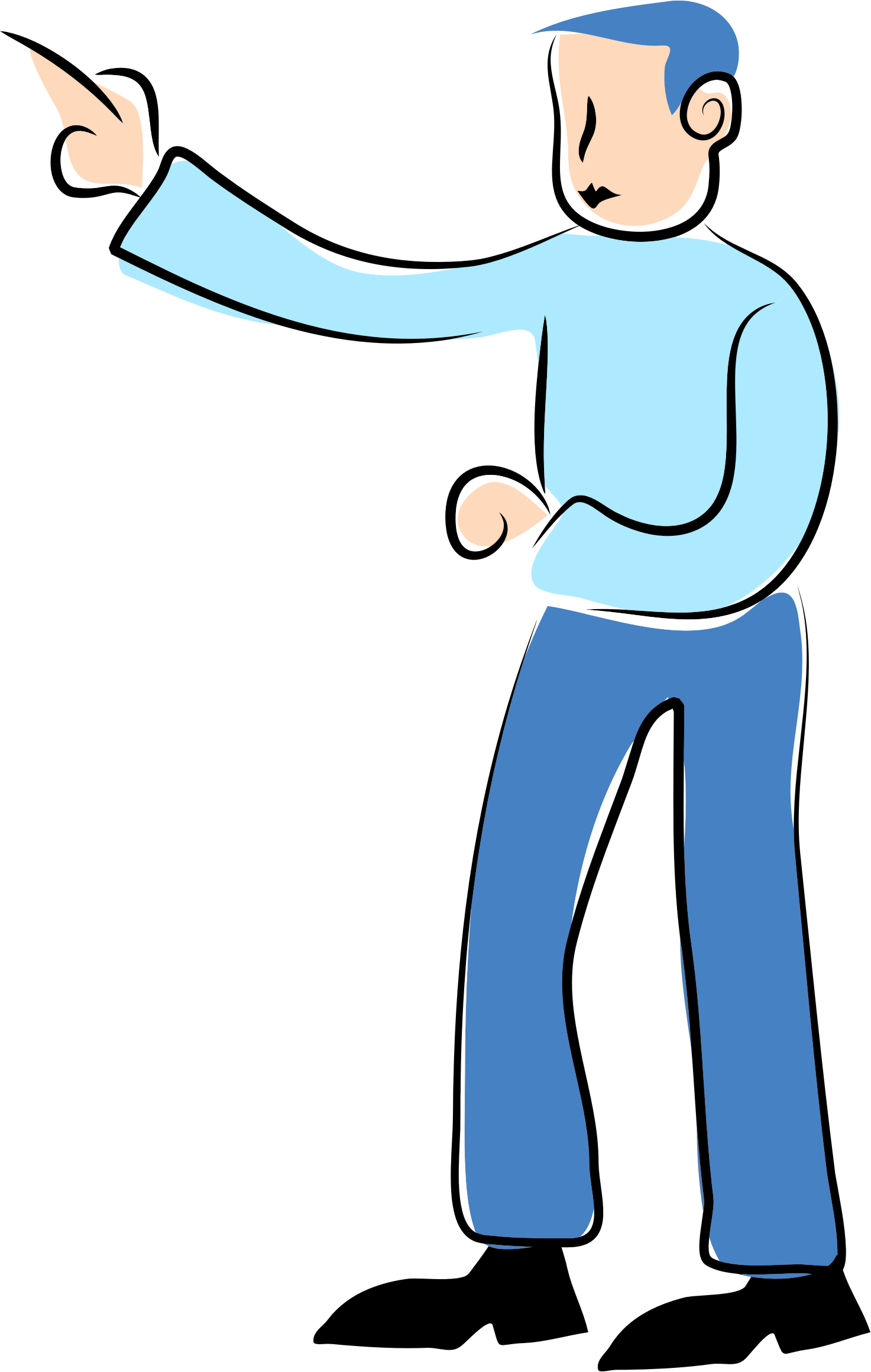 Pointing clipart person. Man big image png