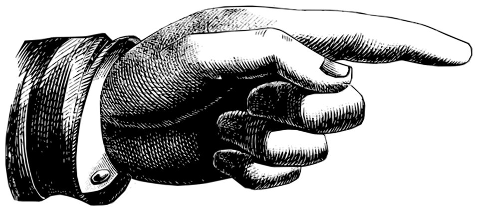 Public domain clip art. Pointing clipart point hand