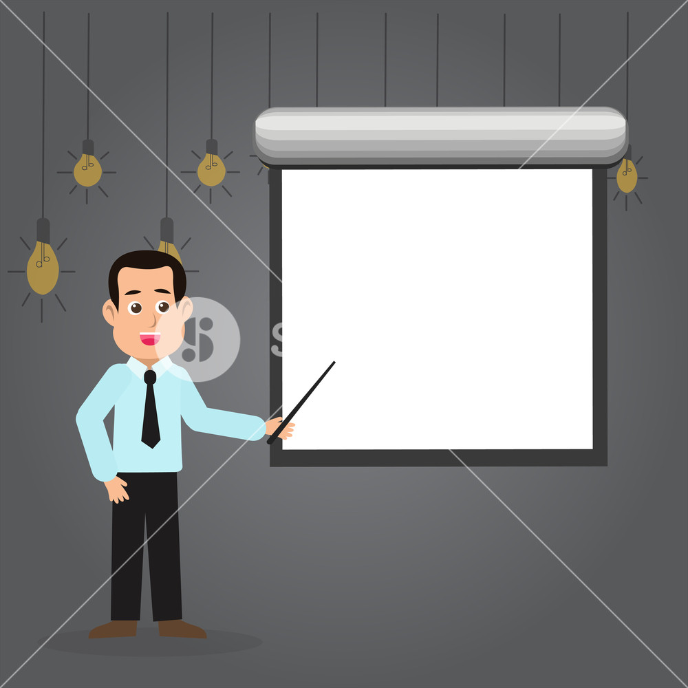 pointing clipart projection screen