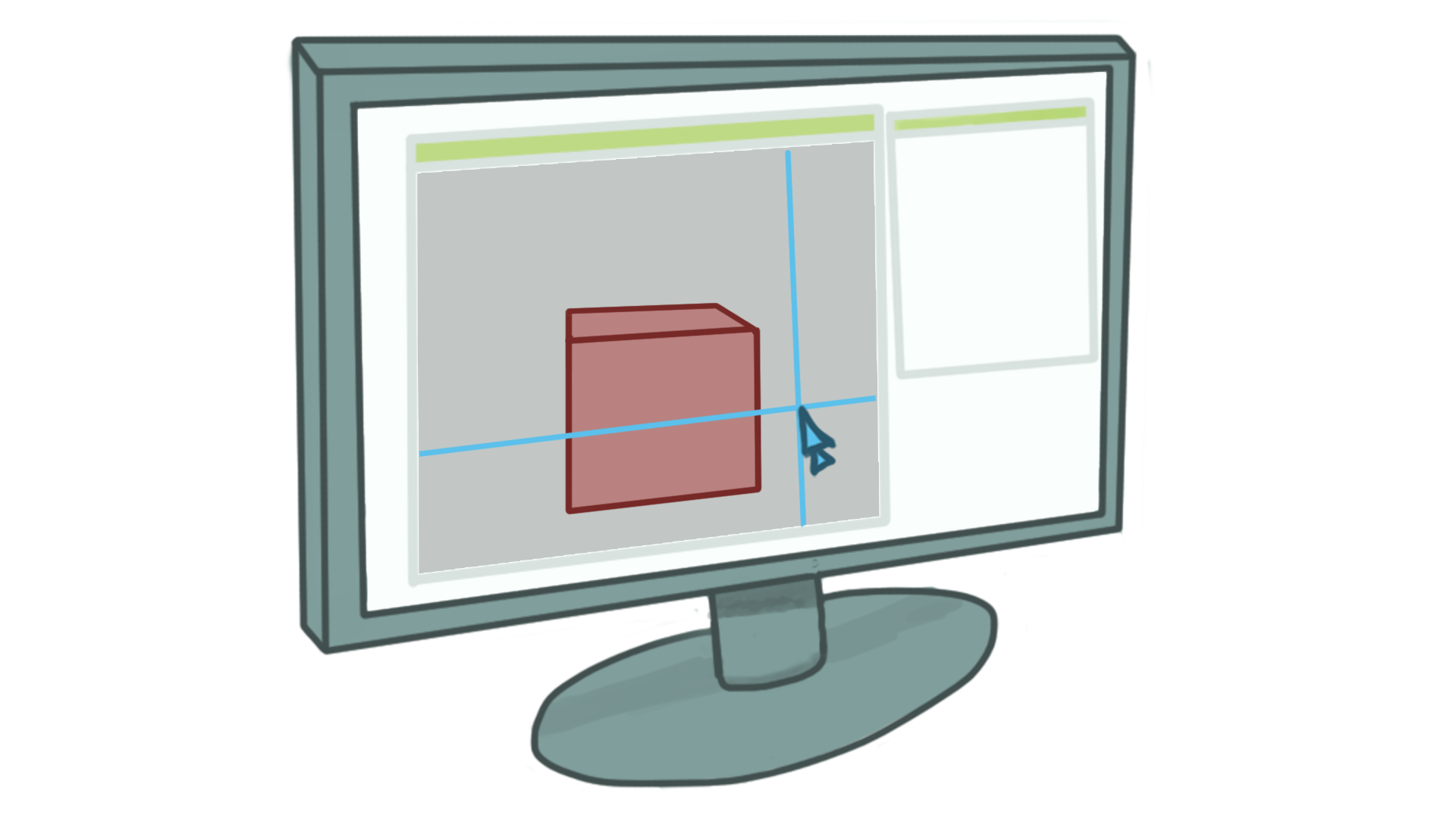 pointing clipart projector screen