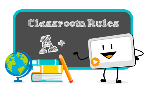 Pointing clipart rule. Explaining classroom rules using